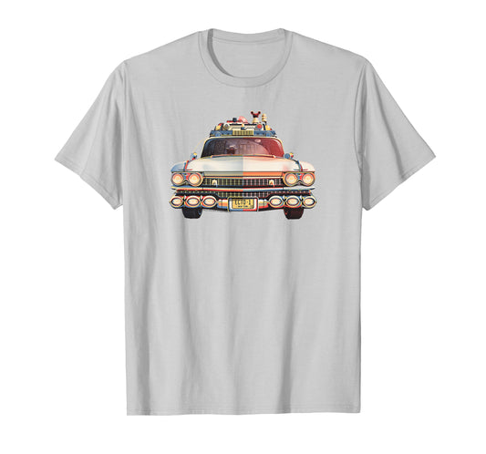 Ghostbusters Ecto-1 Poster Retro Funny Movie T-Shirt