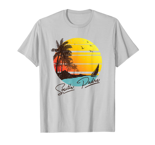 South Padre Island Texas Retro Summer Tropical Beach T-Shirt