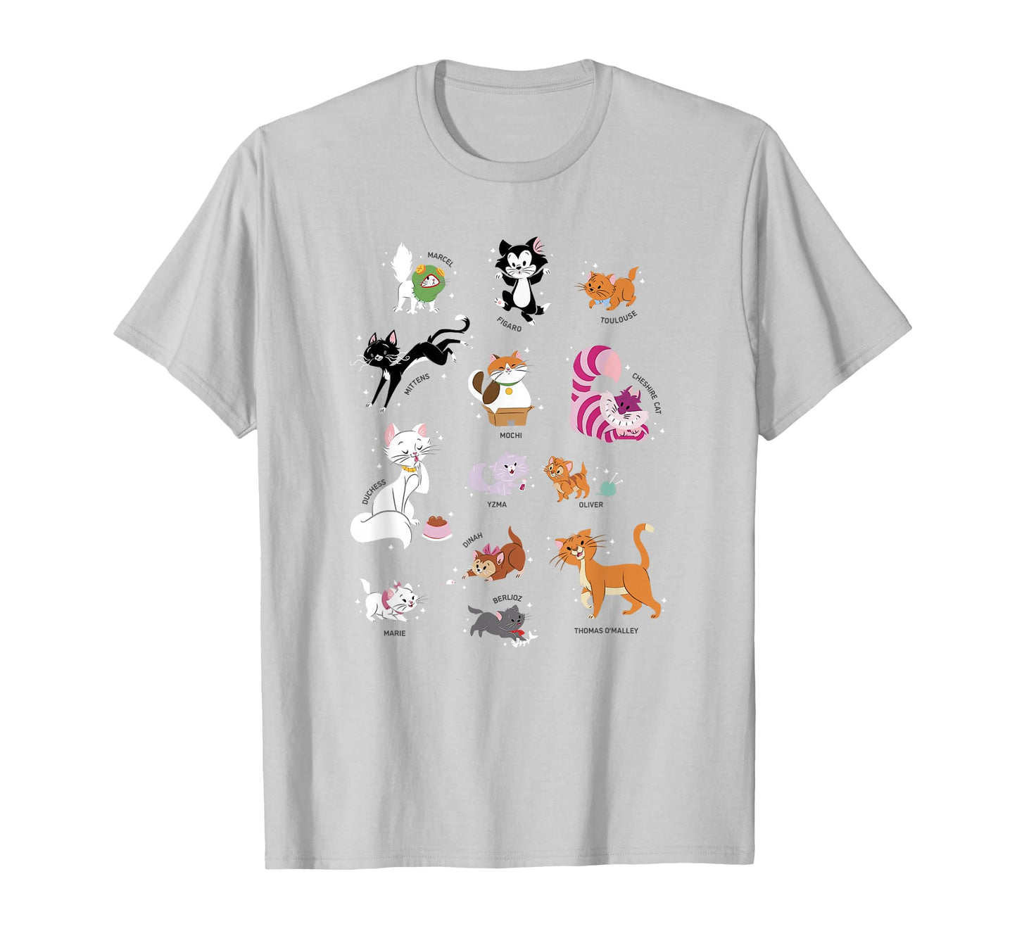 Disney Pets Movie Cats Group Jumble T-Shirt