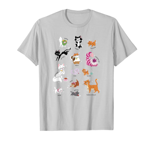 Disney Pets Movie Cats Group Jumble T-Shirt
