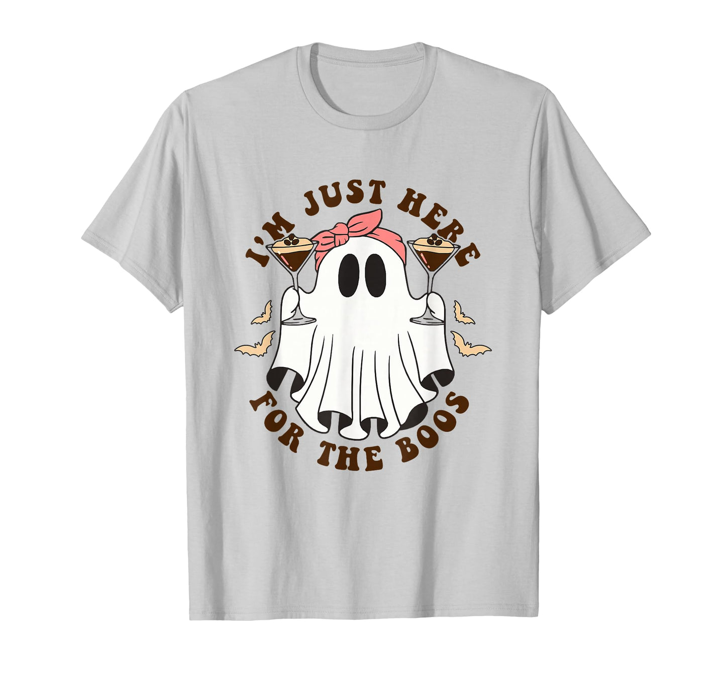 I'm Just Here for The Boos Halloween Espresso Martini Ghost T-Shirt