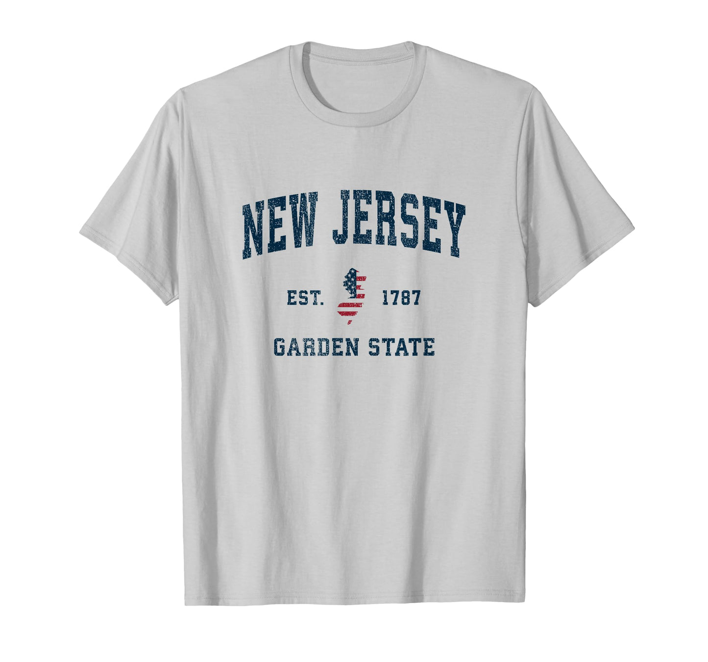 New Jersey Vintage American Flag USA Sports Design T-Shirt