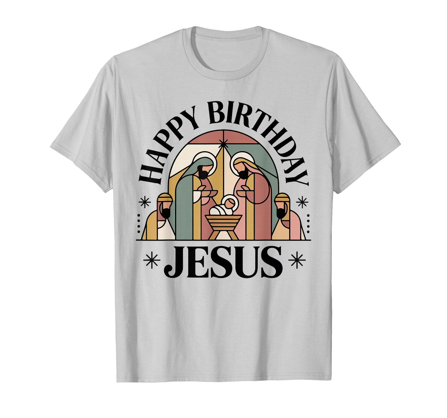 Happy Birthday Jesus Christmas Christian Outfit Toddler Girl T-Shirt