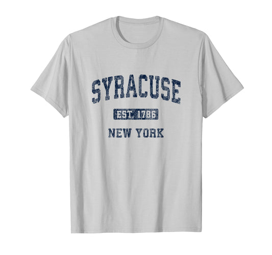Syracuse New York NY Vintage Athletic Sports Design T-Shirt