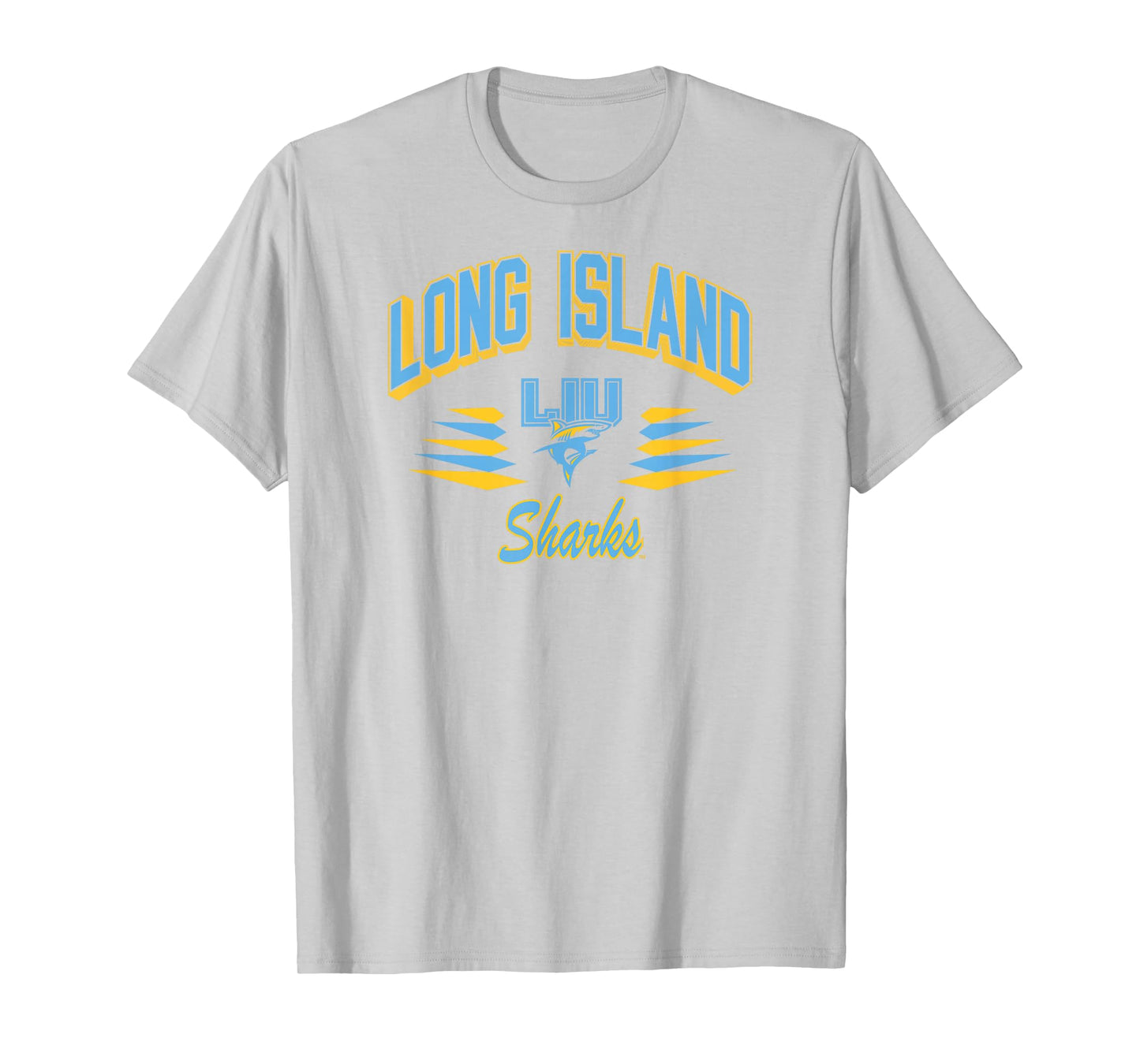 Long Island Sharks Retro Diamond White Officially Licensed T-Shirt