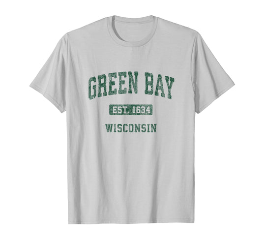 Green Bay Wisconsin WI Vintage Athletic Sports Design T-Shirt