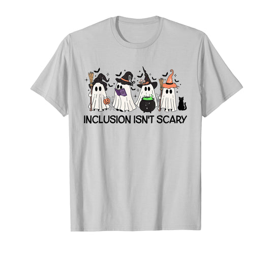 Inclusion Isn't Scary Boo Ghost Halloween Sped Teacher T-Shirt