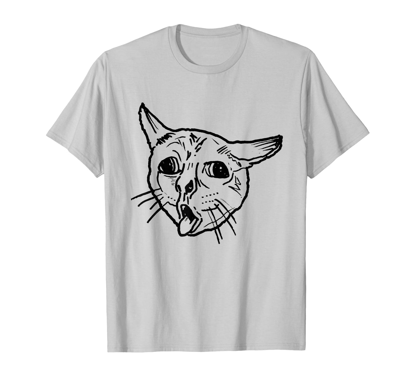 Ugly Coughing Cat Meme T-Shirt
