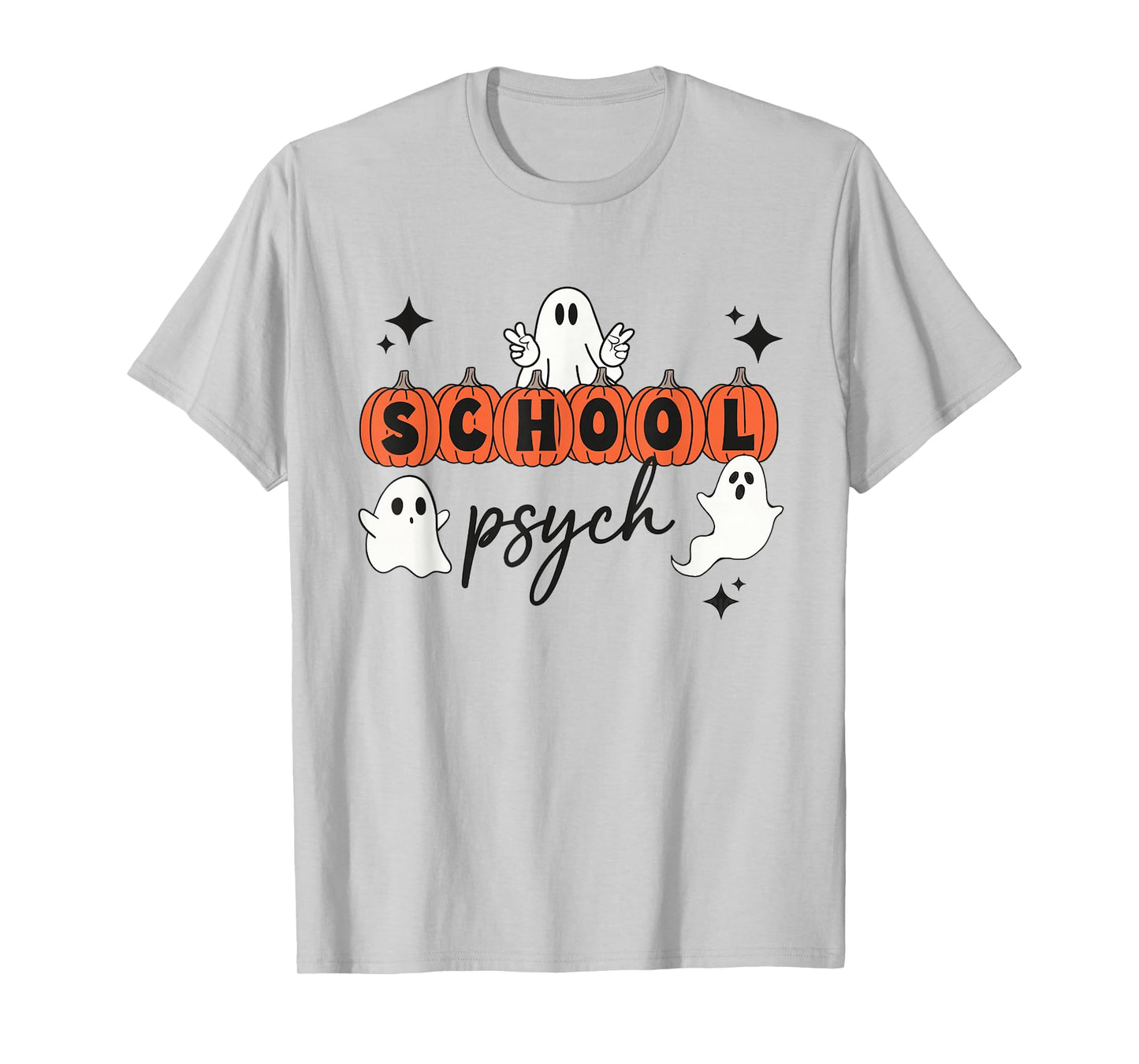 One Spooky School Psychologist Halloween Pumpkin Ghosts T-Shirt
