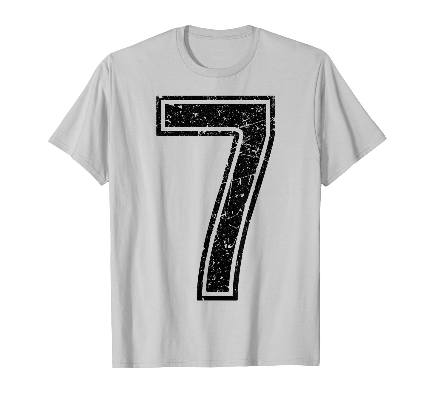 Number 7 Black Vintage Sports Team T-Shirt
