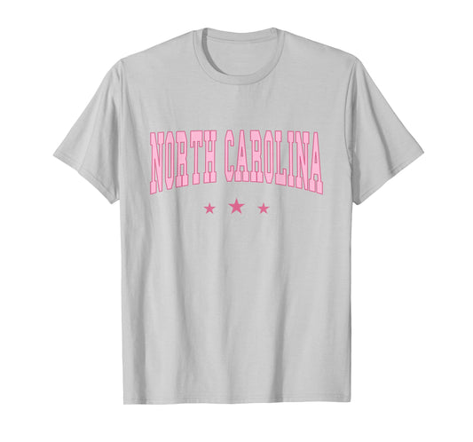 North Carolina - Varsity Pink - Throwback Design - Classic T-Shirt