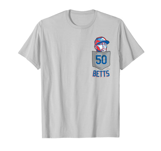 Mookie Betts Los Angeles Baseball Pocket Tee MLBPA T-Shirt