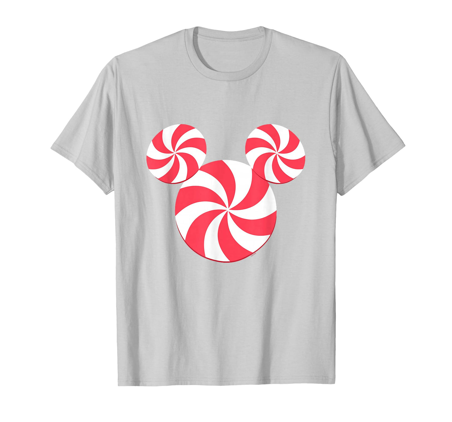 Disney Mickey Mouse Icon Christmas Peppermint Candy Holiday T-Shirt