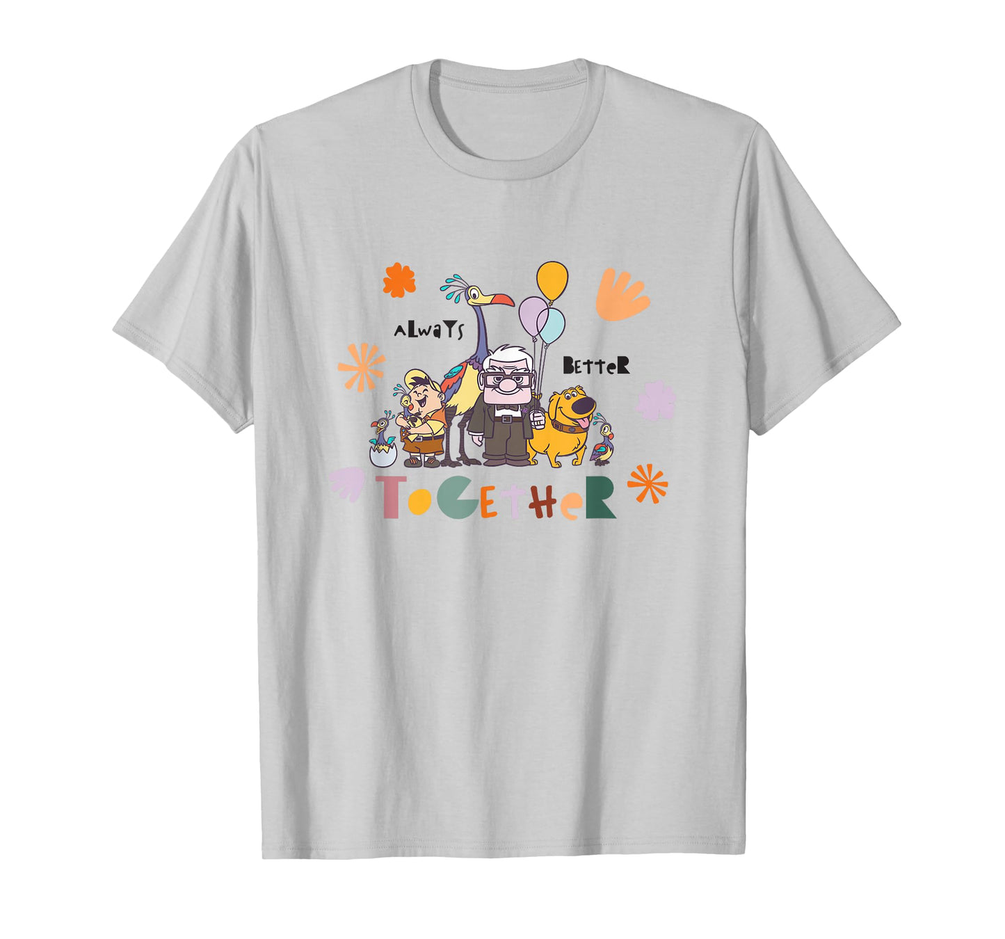 Disney Pixar Up Always Better Together Cute Group Shot Logo T-Shirt