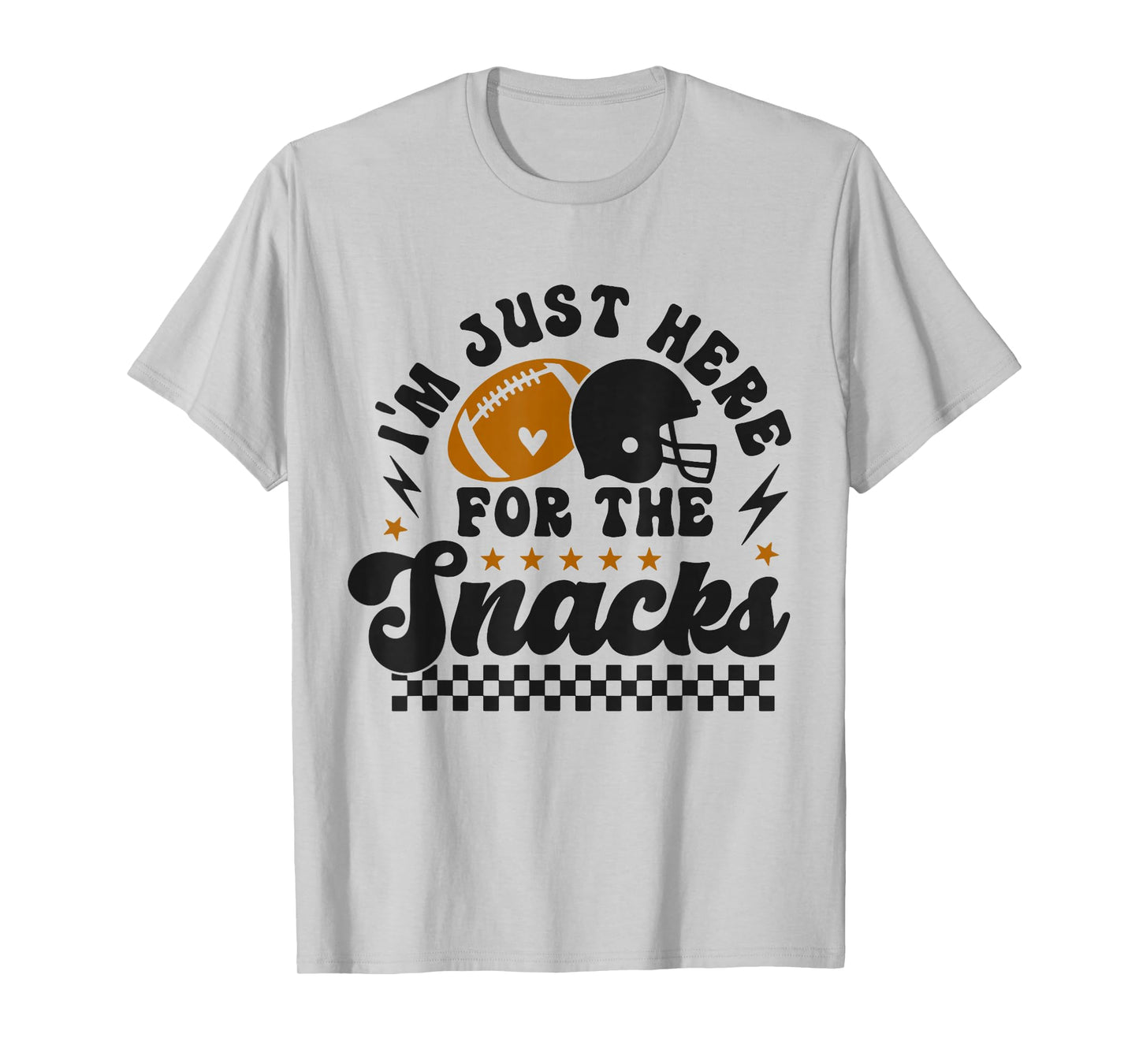 Retro I'm Just Here for The Snacks Cute Football Toddler Kid T-Shirt