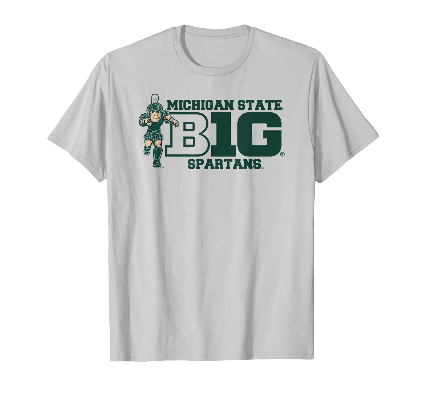 Michigan State Spartans Big 10 Mascot White T-Shirt