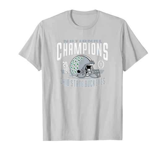 Ohio State Buckeyes National Champs 2024 CFP Blitz Red T-Shirt