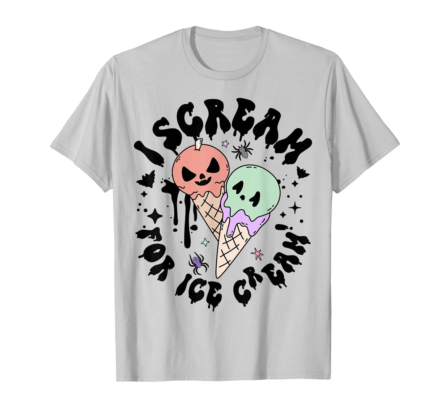 I Scream For Ice Cream Groovy Retro Halloween Costume Girls T-Shirt