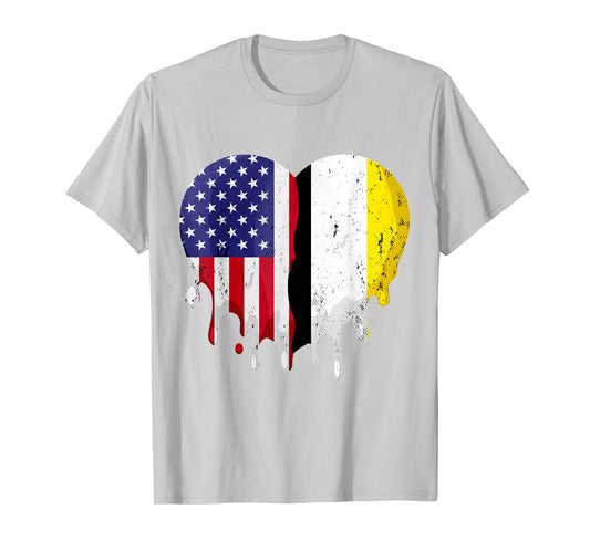Garifuna American Patriot Grown Country Melting Heart T-Shirt