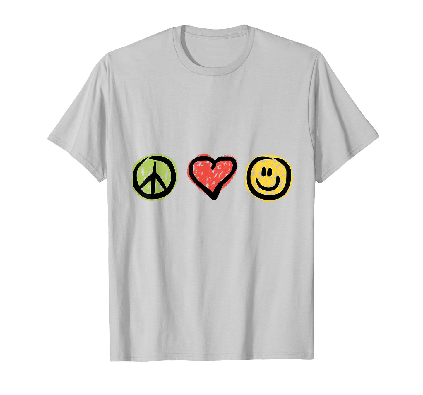 Peace Love Happiness Positive Message Symbols T-Shirt T-Shirt