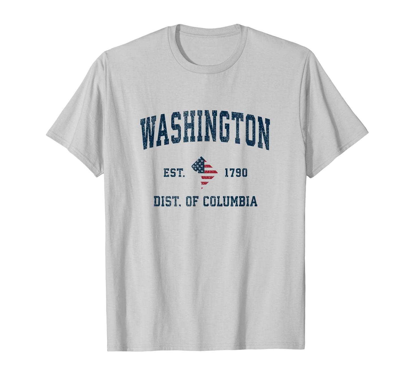 Washington DC Vintage American Flag USA Sports Design T-Shirt