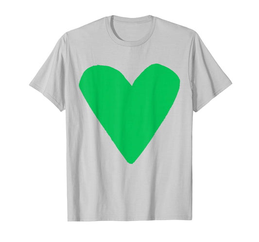 Pop Art Big Heart Graphic Tees Yellow Heart T-Shirt, Unisex-Adults, Small, Short Sleeve