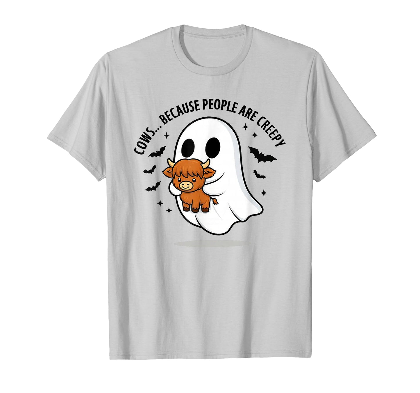 Halloween Cow Cute Ghost Cows Because People are Creepy T-Shirt