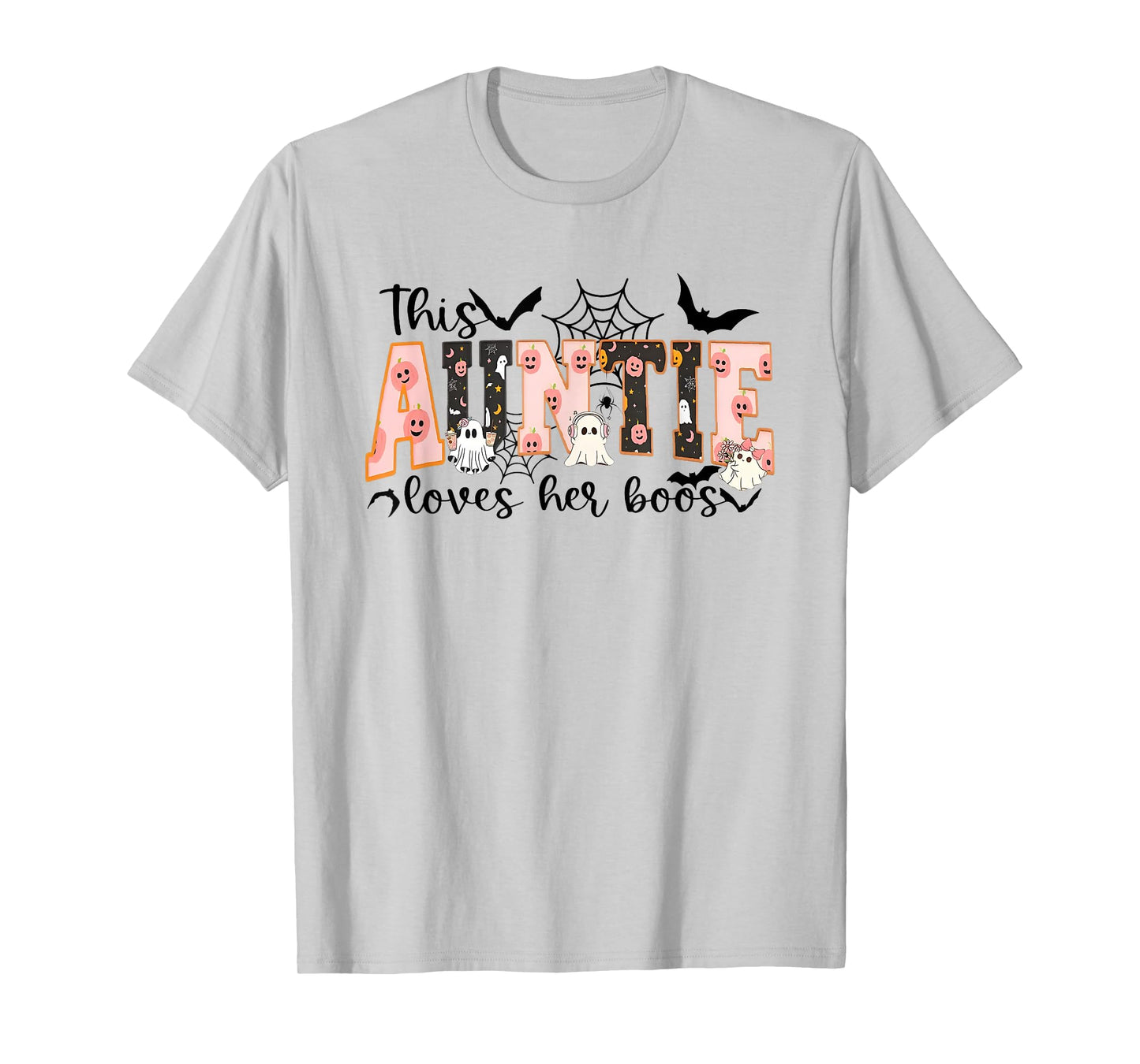 This Auntie Loves Her Boos Halloween Ghost T-Shirt