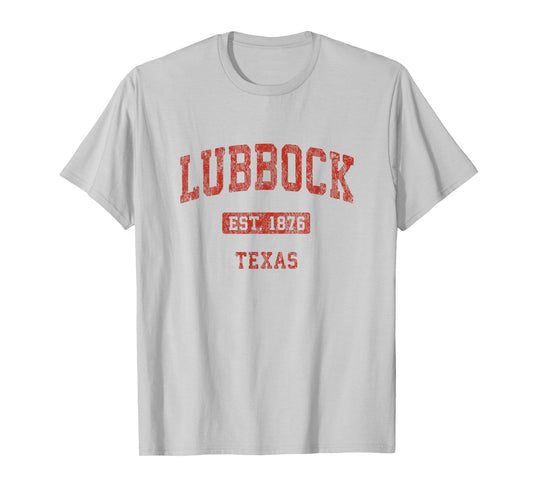 Lubbock Texas TX Vintage Athletic Sports Design T-Shirt