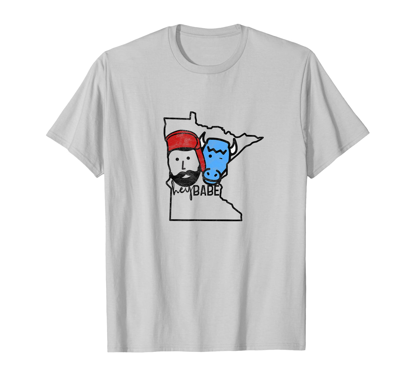 Cute Minnesota Babe Ox Paul Bunyan Vintage Retro T-shirt T-Shirt