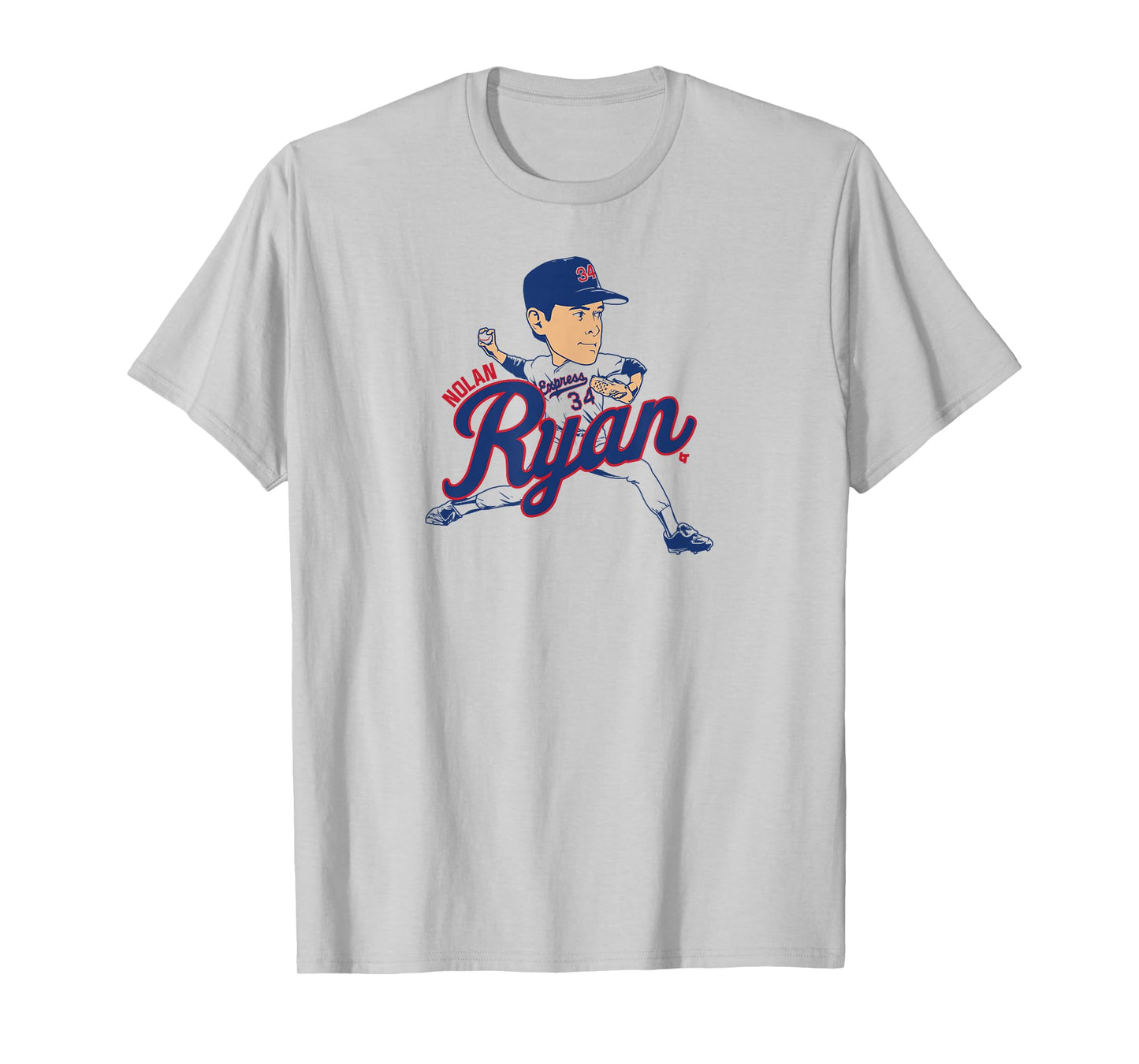 Nolan Ryan - Caricature - Texas Baseball T-Shirt