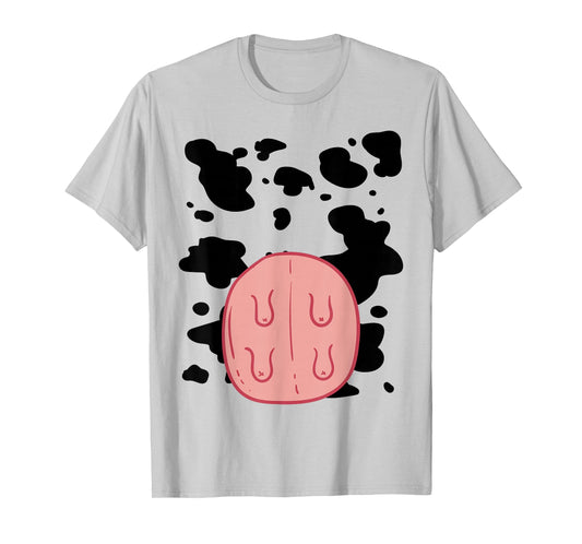 Cow Udder Pattern Funny Lazy DIY Costume Easy Halloween T-Shirt