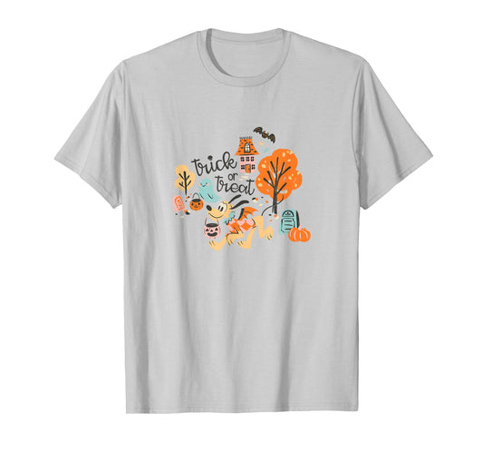 Disney Mickey And Friends Halloween Trick Or Treat Pluto T-Shirt