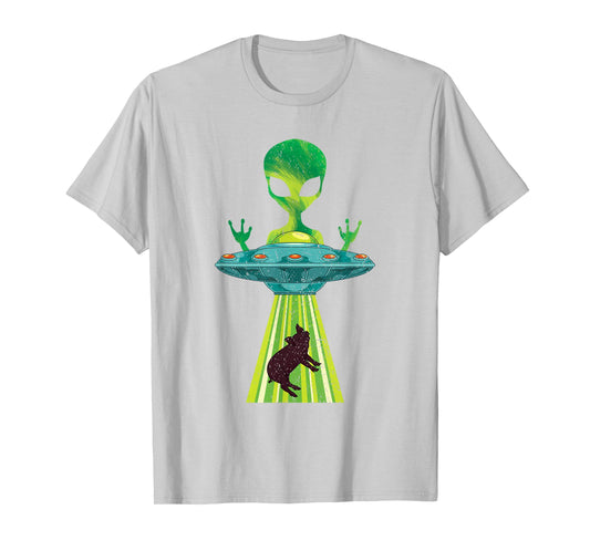 Farm Animal Sci Fi Alien Believer Pig UFO Abduction Alien T-Shirt