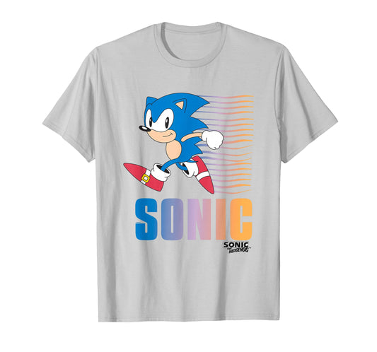 Sonic The Hedgehog Colorful Dash Run Vintage Shot T-Shirt