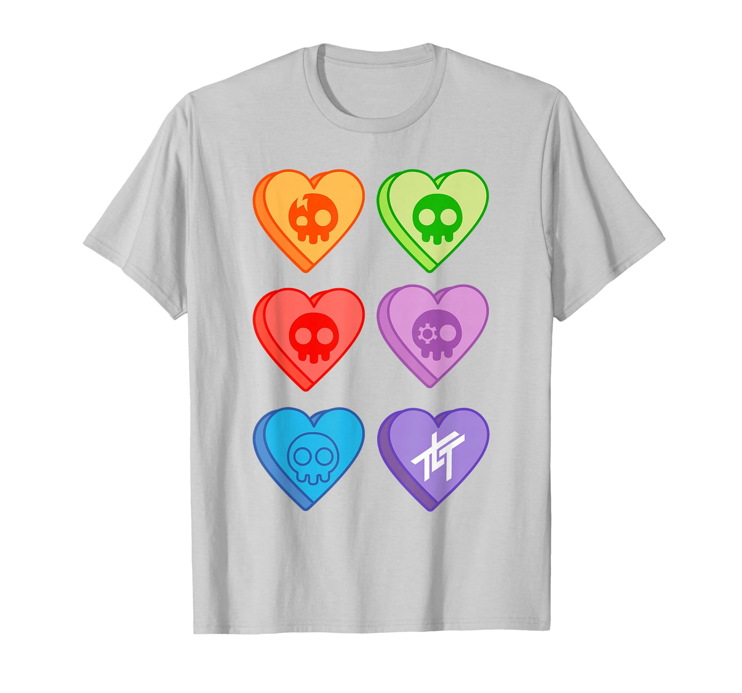 The Living Tombstone – Candy Hearts Pink T-Shirt