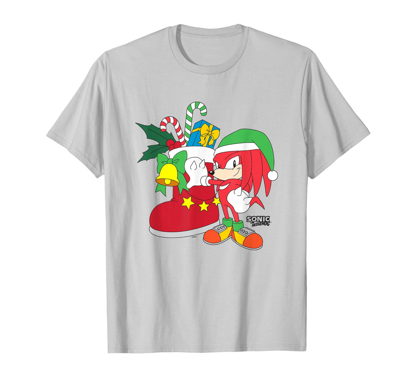 Sonic The Hedgehog Christmas Knuckles The Echidna Presents T-Shirt