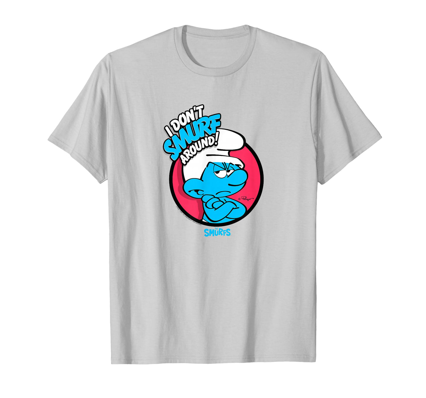 The Smurfs I Don't Smurf Around Retro Cartoon T-Shirt