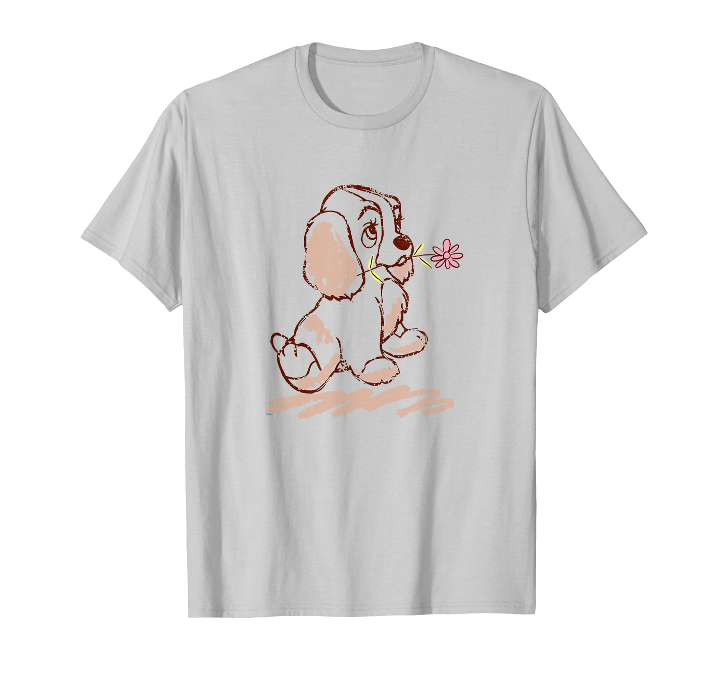 Disney Lady and The Tramp Lady Puppy Sketch T-Shirt