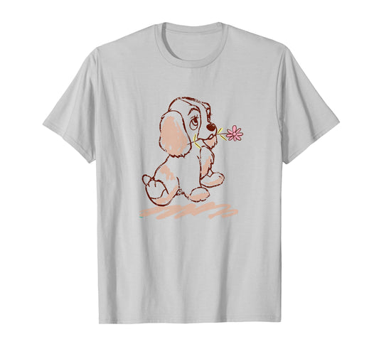 Disney Lady and The Tramp Lady Puppy Sketch T-Shirt