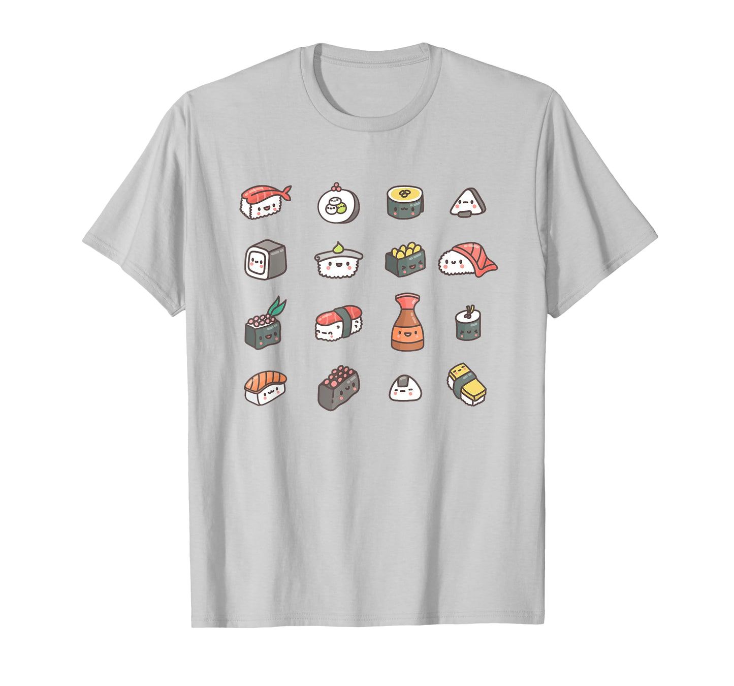 Kawaii Sushi Roll Anime T-Shirt