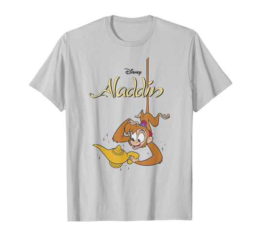 Disney Aladdin Magic Lamp & Abu Classic Vintage Movie Poster T-Shirt