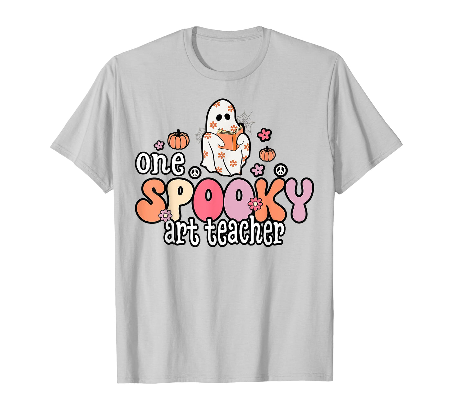 One Spooky Art Teacher Halloween Ghost Costume Retro Teacher Men Women T-Shirt