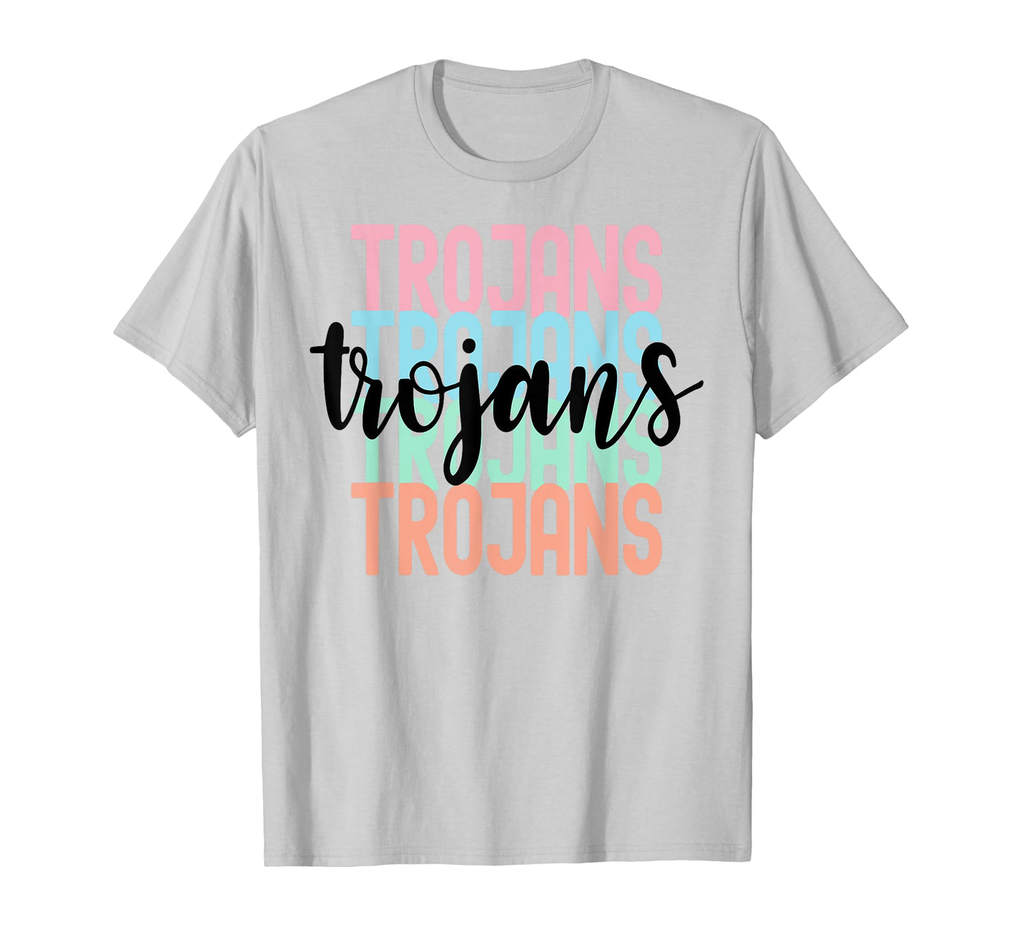 Trojans Team Mascot School Spirit Game Night T-Shirt
