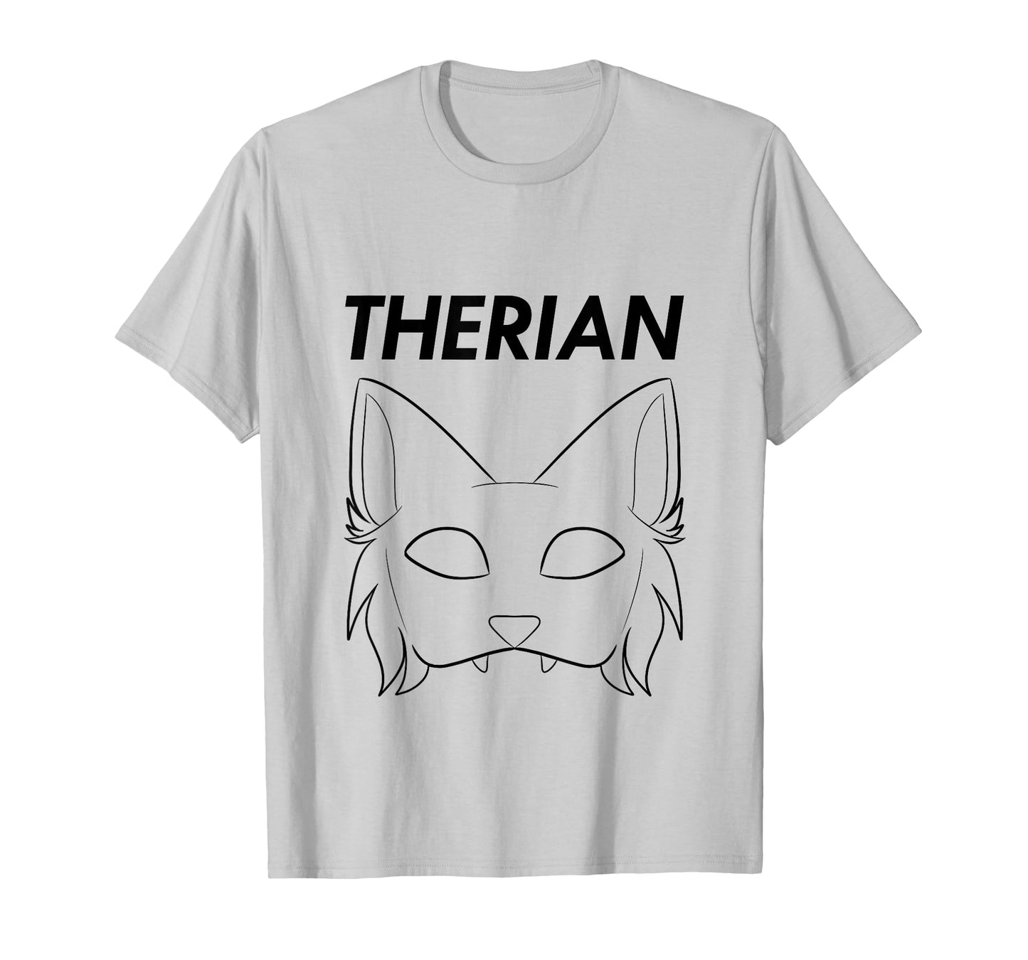 Therian Furry Animal Mask Wolf Cat Dog T-Shirt