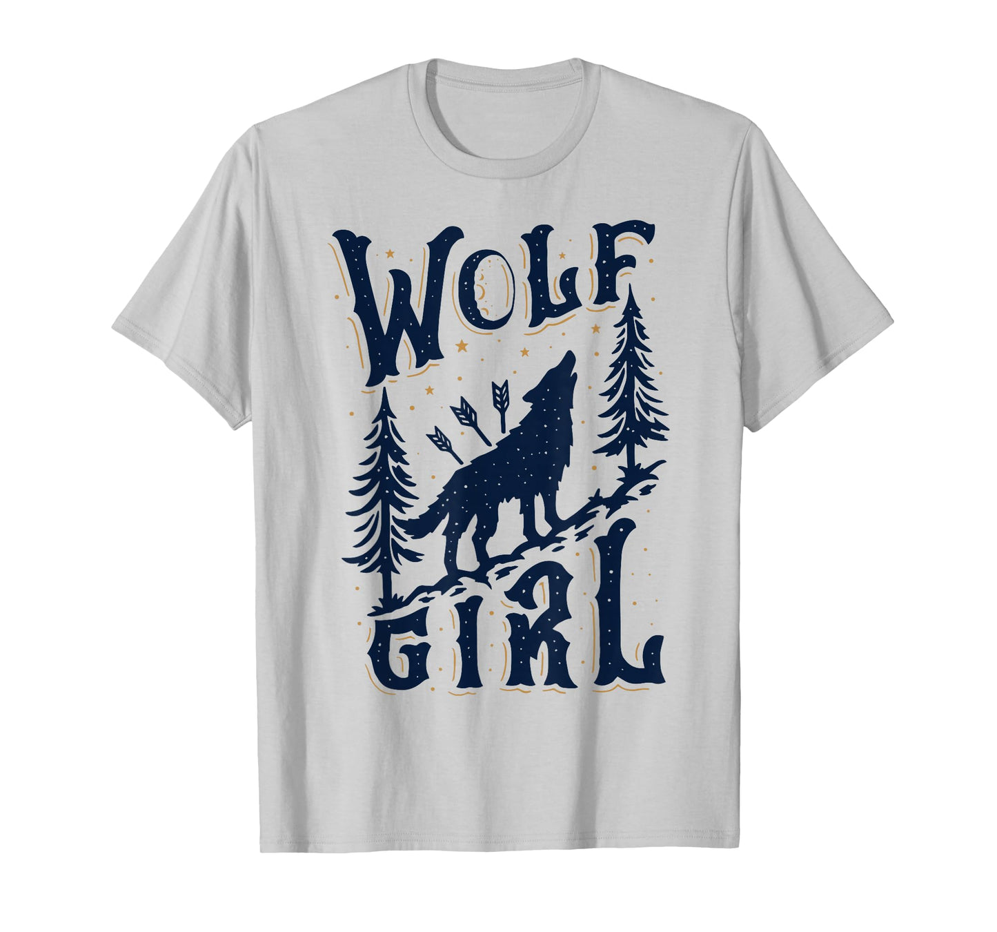 Wolf Girl Who Loves Wolves Funny Animal Lovers Gifts Women T-Shirt
