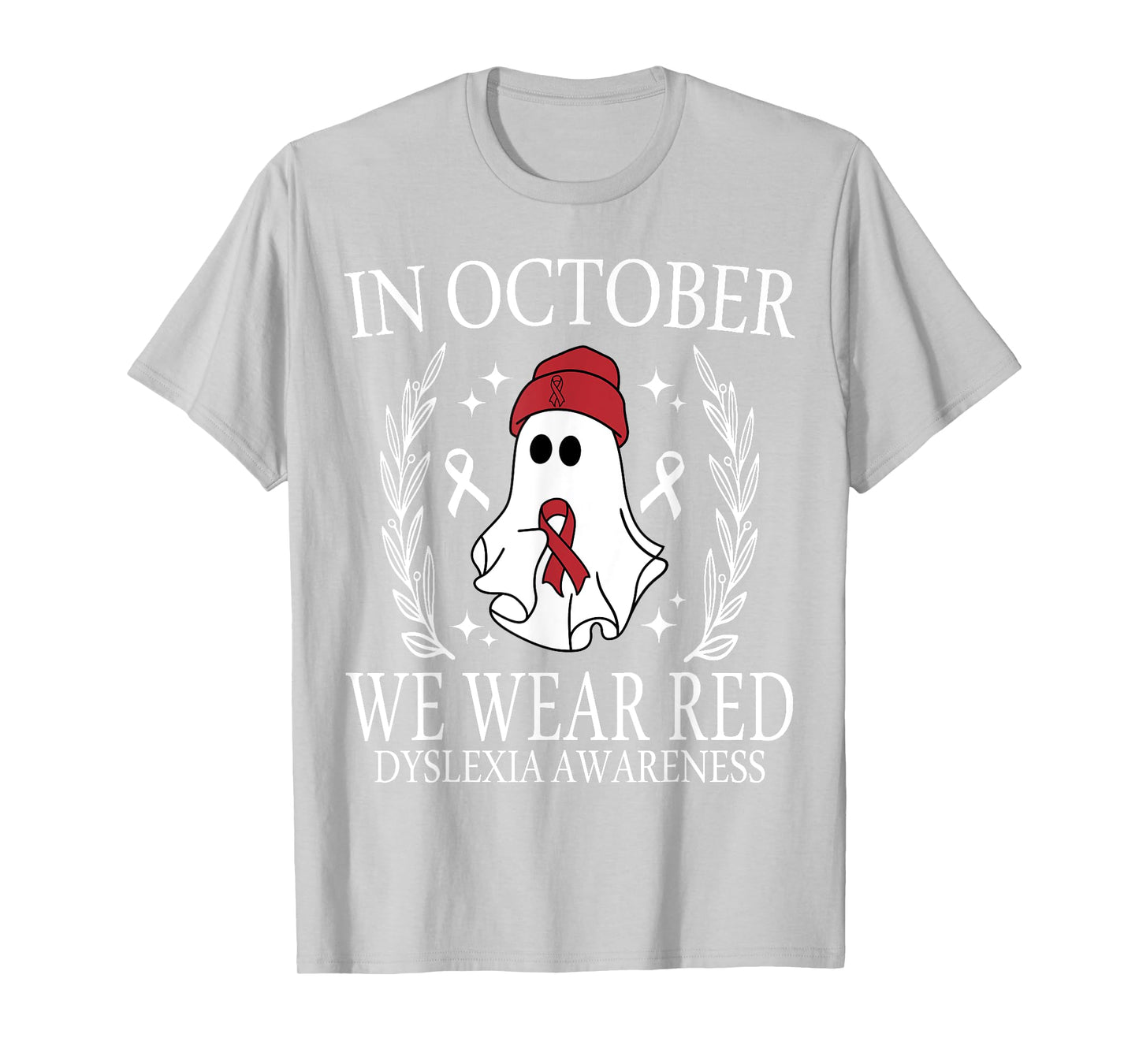 In October We Wear Red Dyslexia Awareness Student Teacher T-Shirt