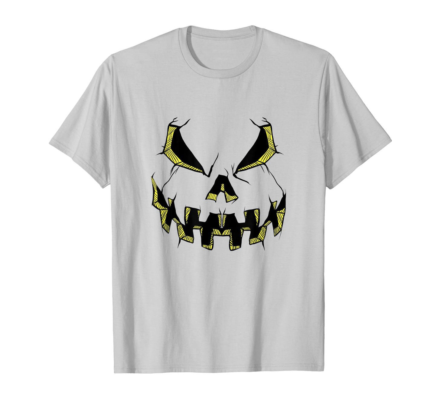 Scary Pumpkin Face Halloween Party Costume Jack O Lantern T-Shirt