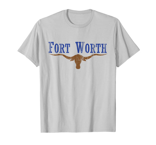 Vintage Fort Worth Texas Flag Men Women Kids T-Shirt