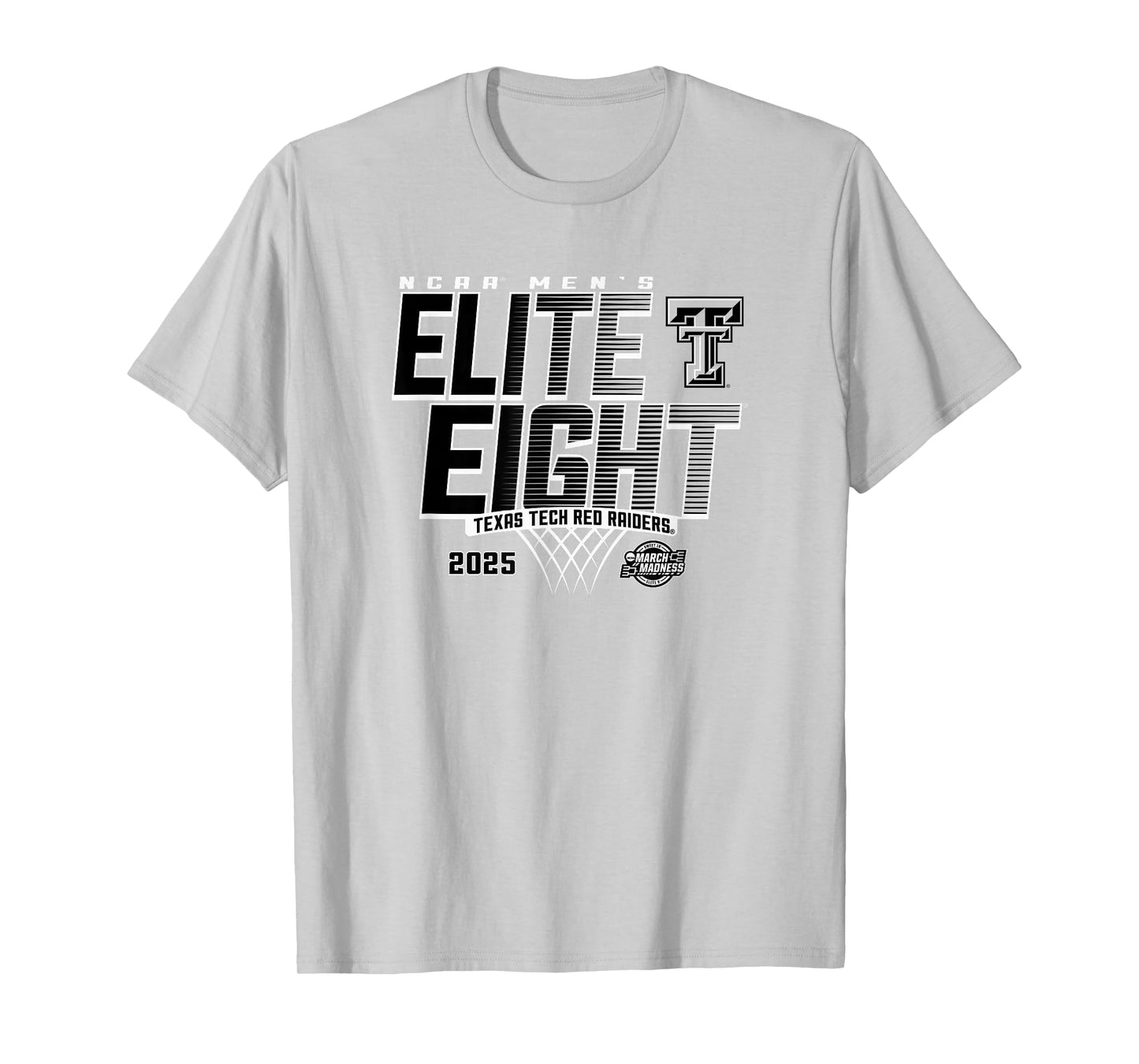 Texas Tech Red Raiders Elite 8 2025 Men's Basketball Fade T-Shirt